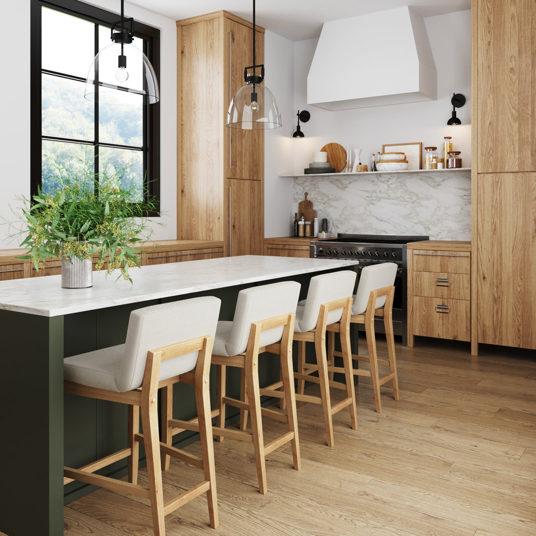 Upholstered Wooden Stool